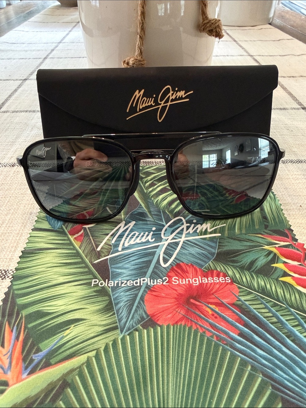 Maui Jim Men’s Sunglasses in Black Frame with Polarized Lenses
